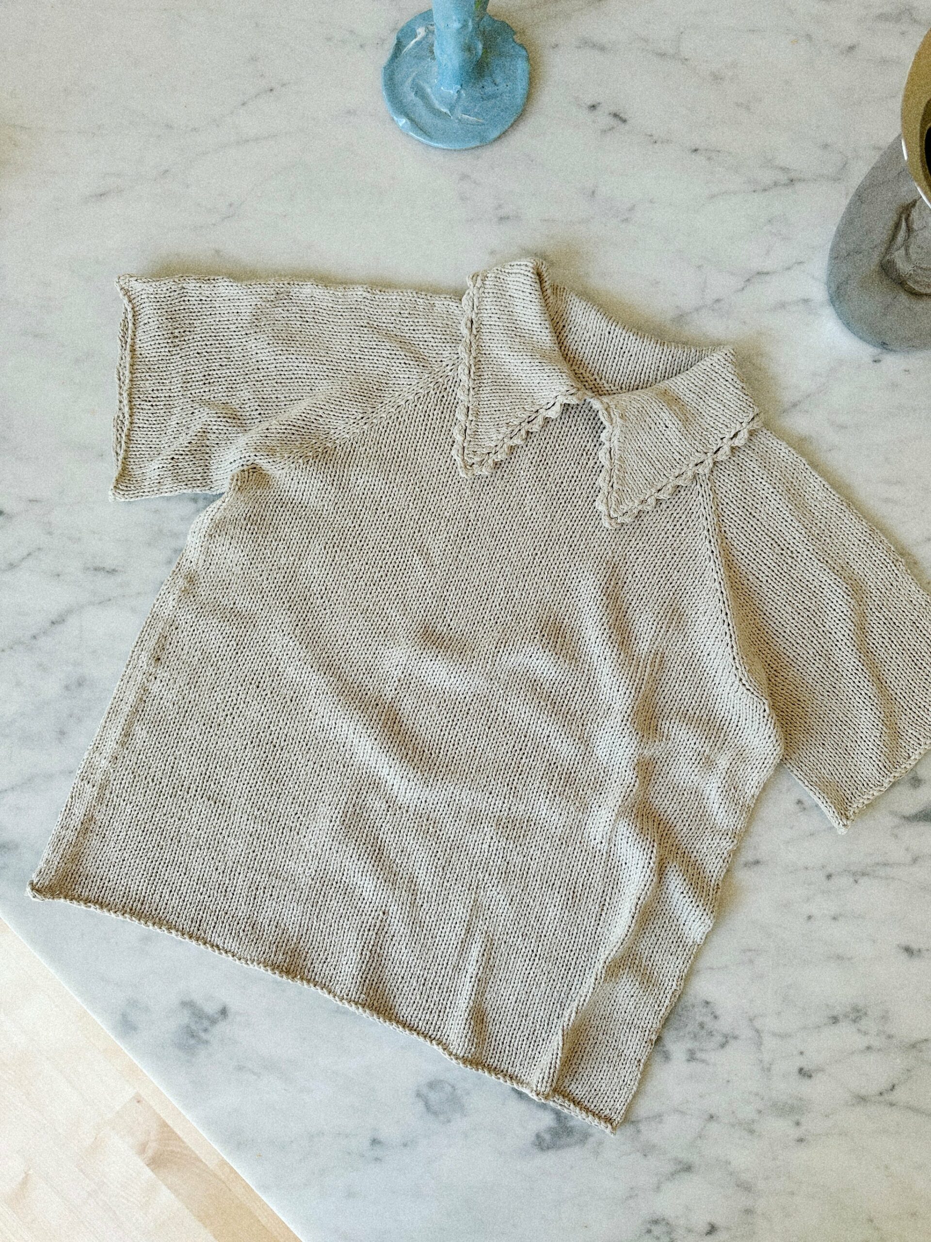 Lace Polo Tee — strikkekit