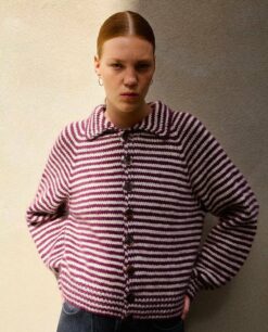 Stripe Overload Cardi — strikkekit, Heavy Merino + Soft Silk Mohair