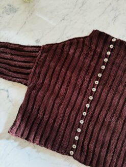Axis Cardigan — strikkekit, ensfarvet