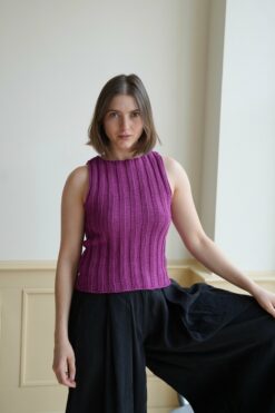 Axis Top — strikkekit, ensfarvet