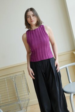Axis Top — strikkekit, ensfarvet