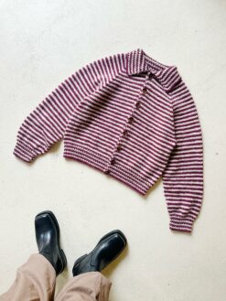 Stripe Overload Cardi — strikkekit, Heavy Merino + Soft Silk Mohair