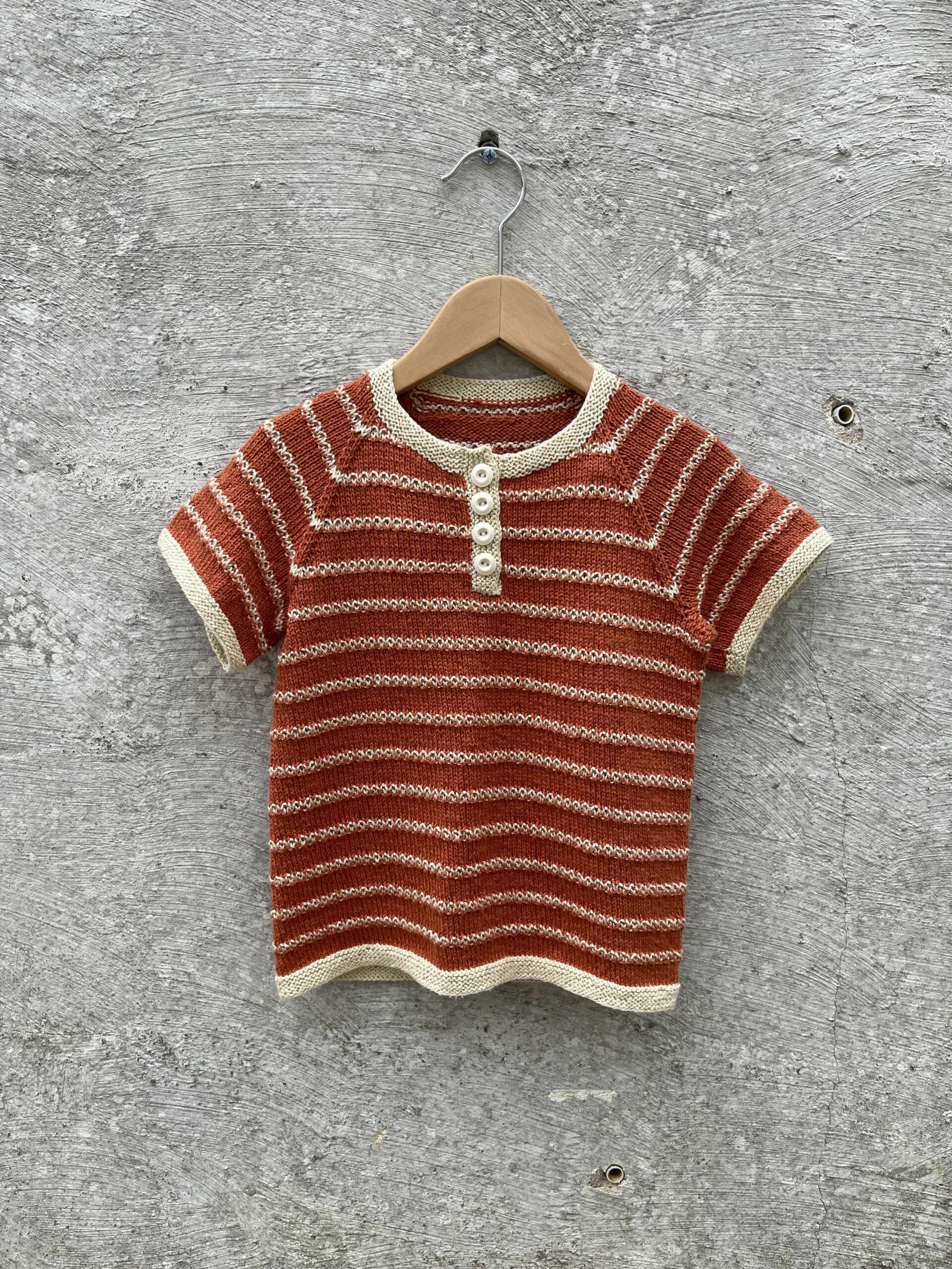 Kajas T-shirt — strikkekit, Økologisk Pimabomuld - Billede 2