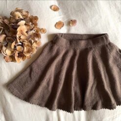 Olives Swing Skirt (Pure Silk) — strikkekit