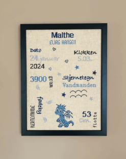 Drage – broderikit fra Pomp Stitch