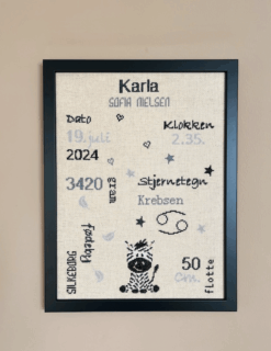 Zebra – broderikit fra Pomp Stitch