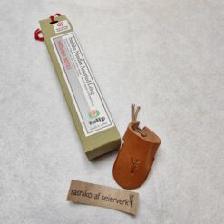 Alternative view of Sashiko fingerbøl i læder