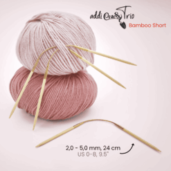 Addi CraSyTrio Bamboo - Rundstrikkepinde