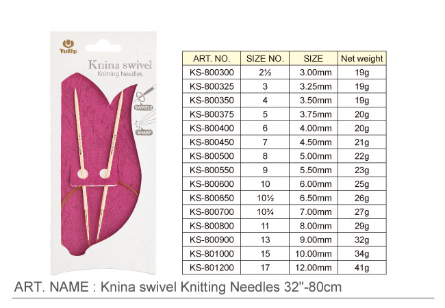 Tulip Knina Swivel rundpinde, bambus - Billede 6